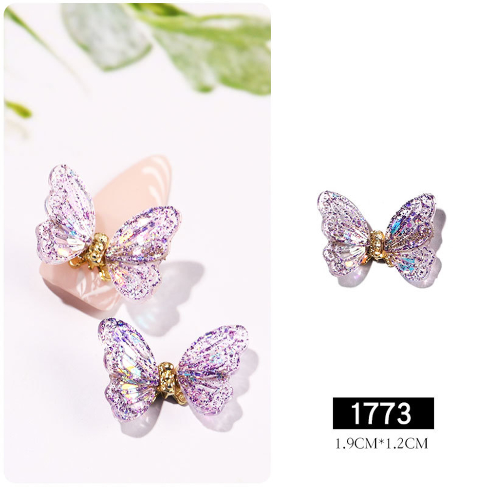 Bươm Bướm Bay 3D Lấp Lánh Sang Trọng|Móng Tay|Đá Đính Móng Tay Màu Sắc Lấp Lánh DIY