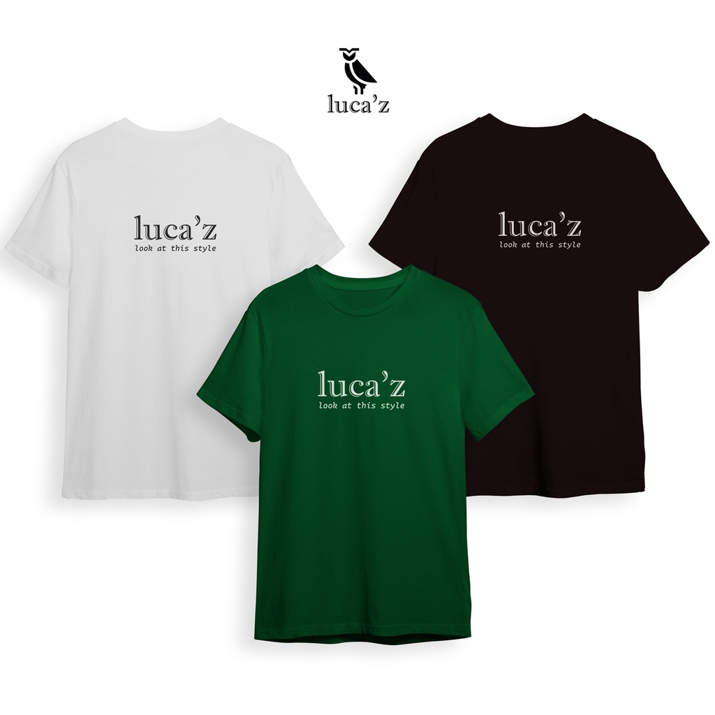 Áo thun oversize Brand luca'z màu xanh, trắng, đen _ Áo phông tay lỡ unisex, form rộng, cotton xịn