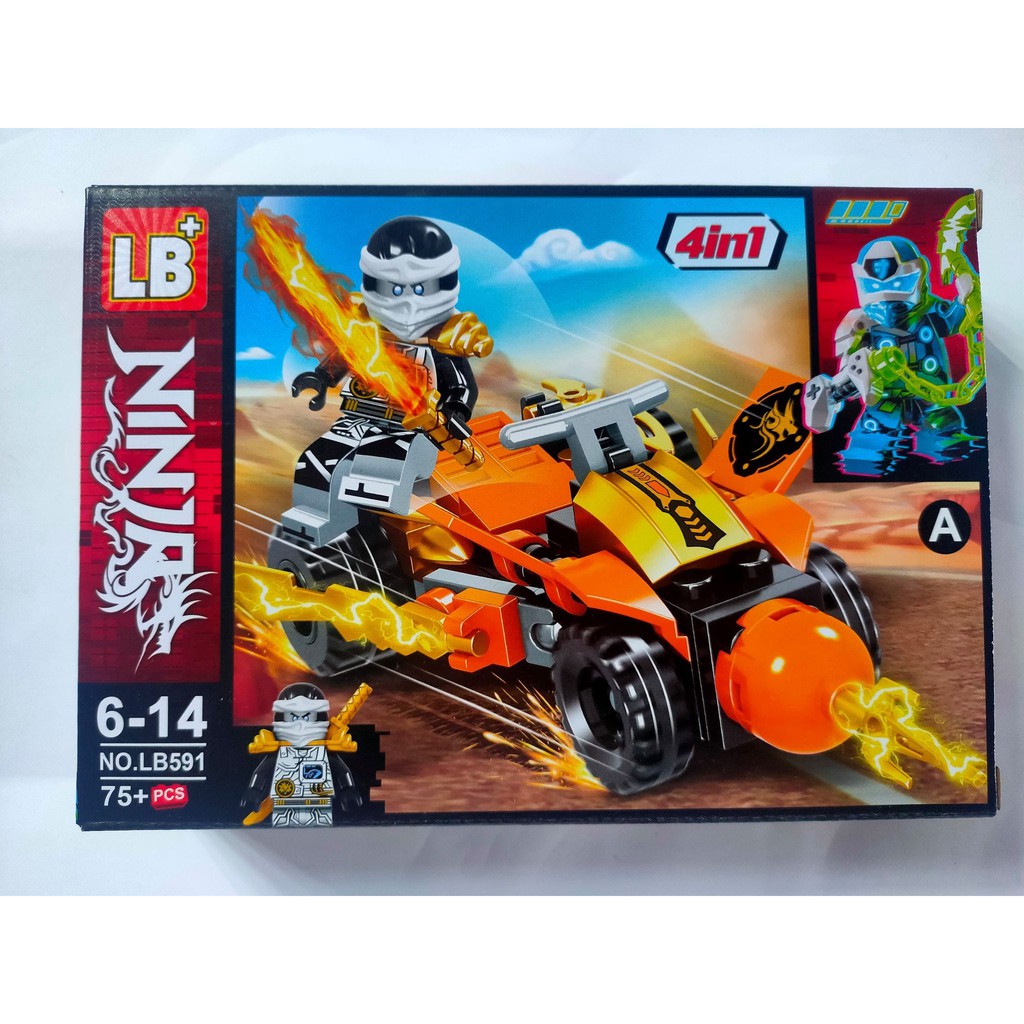 Lắp ráp xếp hình lego ninjago tenma Dũng sĩ cưỡi rồng của ninjago 4 in 1