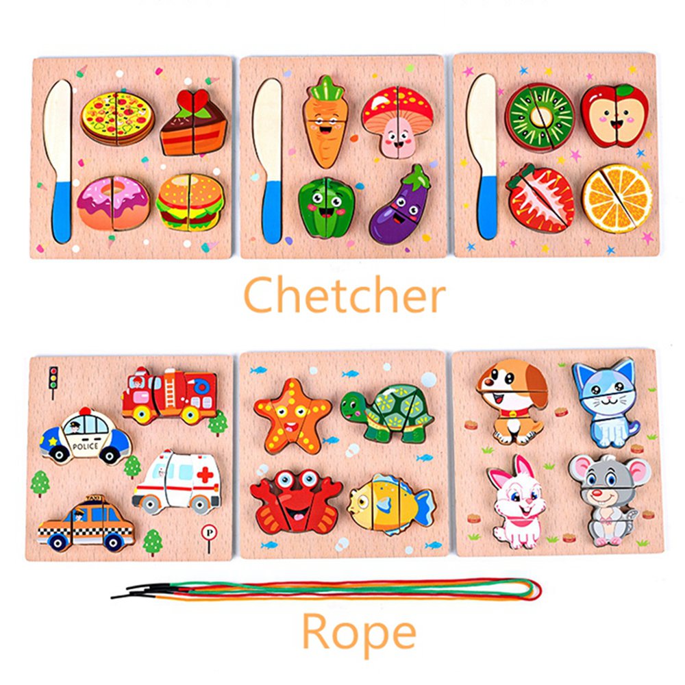 Bộ Đồ Chơi Xếp Hình 3d Bằng Gỗ Cho Bé