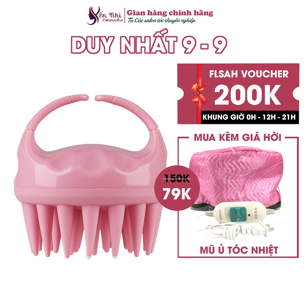 Lược gội đầu silicon nhật gỡ rối mọi loại tóc,loại bỏ những cặn bã nhờn, gàu, ngăn rụng tóc, Mỹ phẩm tóc yến nhi