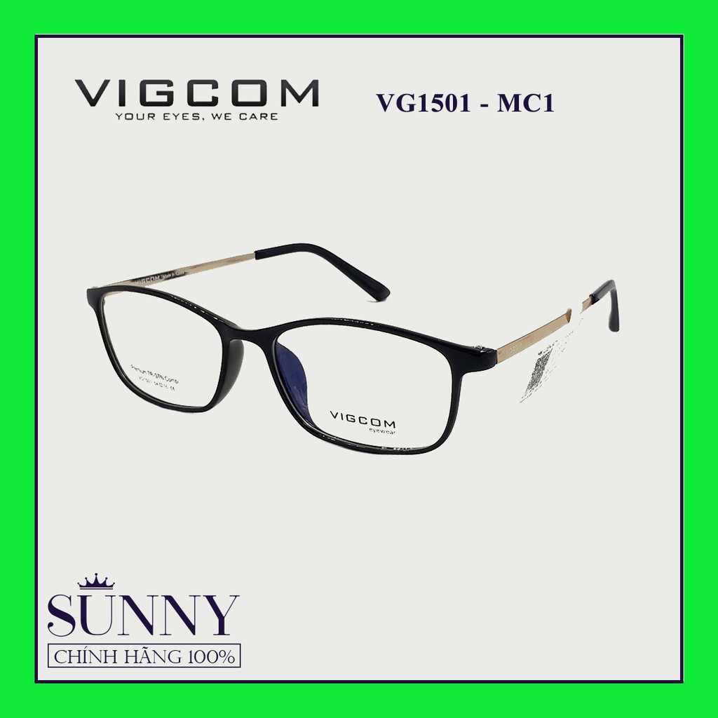 Gọng kính thời trang Vigcom VG1501 chính hãng, thiết kế dễ đeo bảo vệ mắt