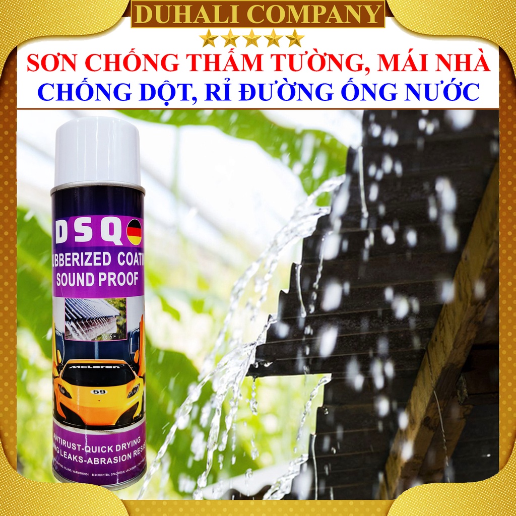Bình Xịt Chống Thấm Tường - Sơn Chống Thấm - Keo Chống Dột Mái Tôn - Ngói, Bể Cá, Đường Ống Rỉ Nước - Dsq 700ml - Duhali