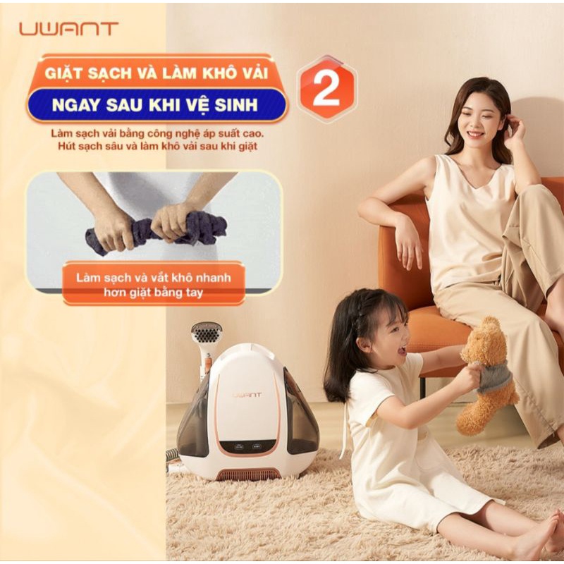 MÁY HÚT GIẶT SẤY CẦM TAY SPOT CLEANER UWANT B100