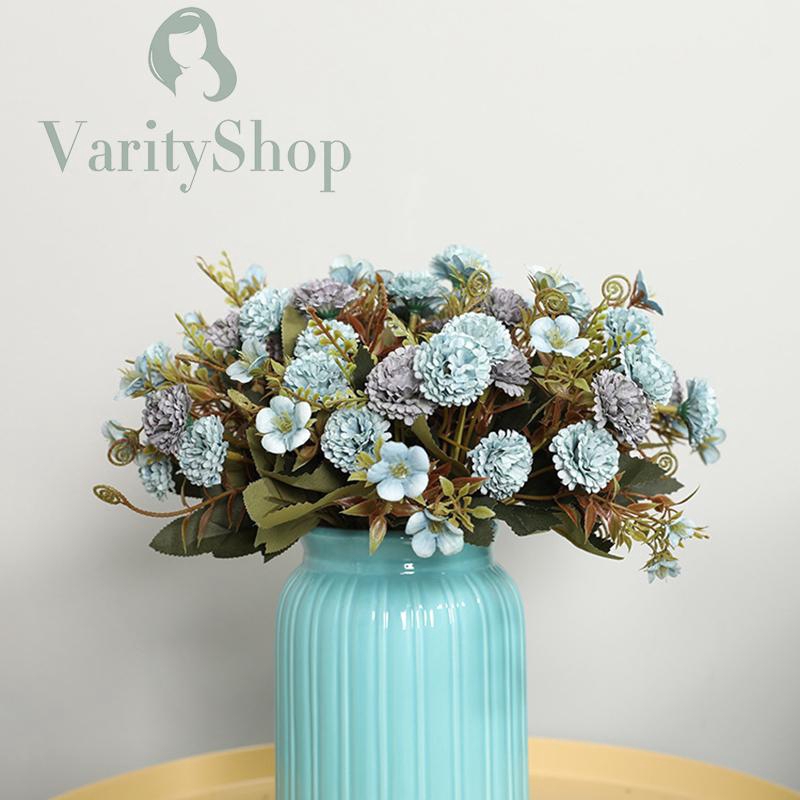 Hoa hồng lụa bó 11 hoa 30cm 5 màu dùng trang trí DIY tiện dụng