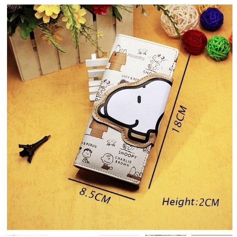 Ví đựng tiền xu in hình Snoopy đáng yêu kiểu Hàn Quốc