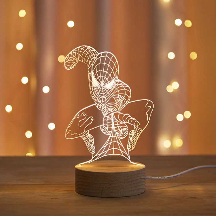 Đèn led 3D người nhện Spiderman