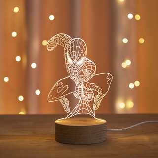 Đèn led 3D người nhện Spiderman