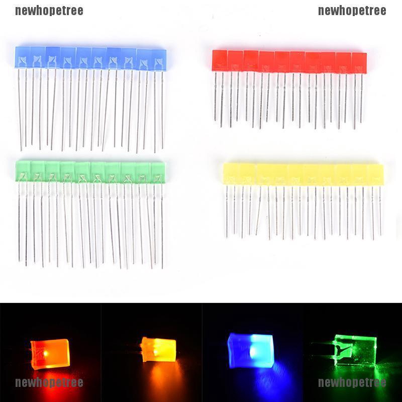 Set 100 đèn led đi ốt hình vuông chữ nhật nhiều màu chất lượng cao