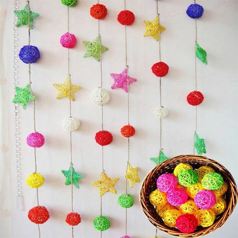 Set 20 Quả Cầu Mây Trang Trí Lọ Hoa