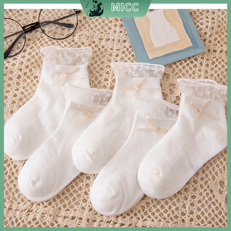 Vớ Cotton Ren Thời Trang Cho Bé Gái Từ 8-12 Tuổi