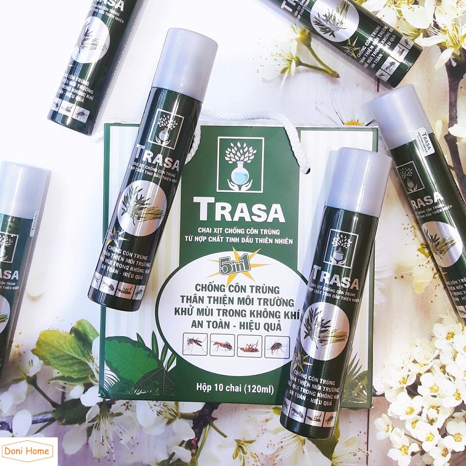 [Mã Hoàn Xu 50k] Xịt chống muỗi/côn trùng tinh dầu tự nhiên Trasa - Công ty Tràm Dược - Đại lý chính thức