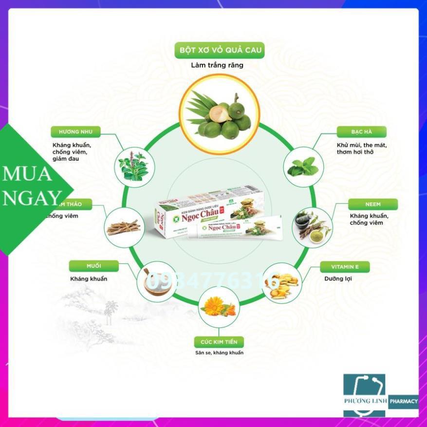 Kem đánh răng Dược liệu Ngọc Châu / Ngọc Châu trắng sáng 100g