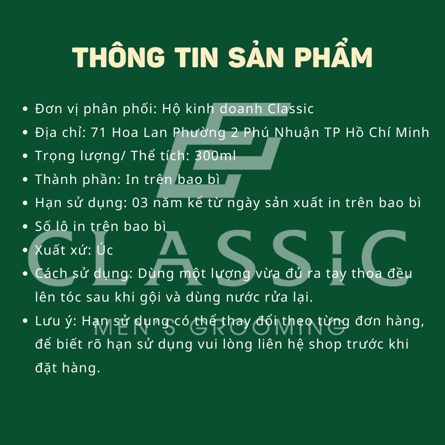 Bộ Dầu Gội &amp; Xả The Groomed Man Co. Musk Have Hair and Beard