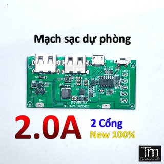 Mạch Sạc Dự Phòng 2A 2 Cổng USB Mẫu G