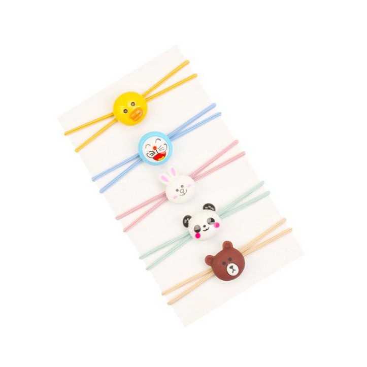 Chun buộc tóc gấu brown thỏ cony thun buộc tóc vịt vàng doraemon gấu trúc