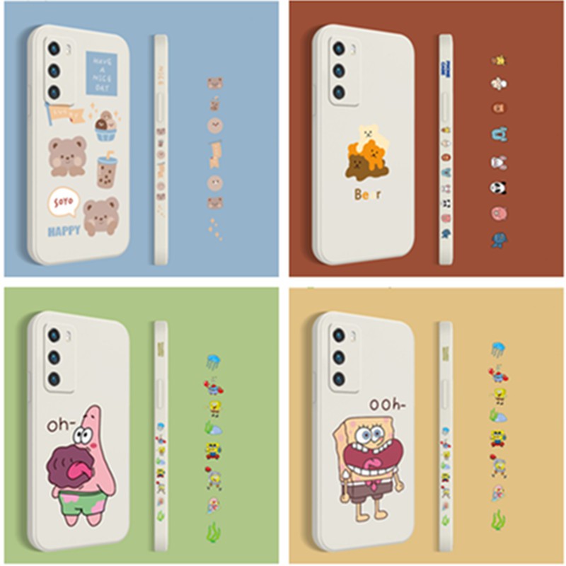 Ốp điện thoại mềm chống sốc in hình gấu & Spongebob cho VIVO U10 Y17 Y15 Y12 Y20s Y12s X60 Pro