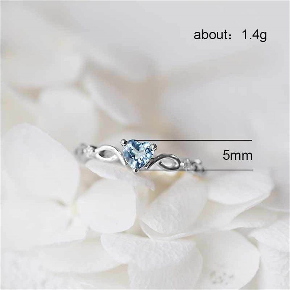 Nhẫn Đeo Tay Hình Trái Tim Đính Đá Zircon Thời Trang Cho Nữ|Lãng Mạn Đơn Giản