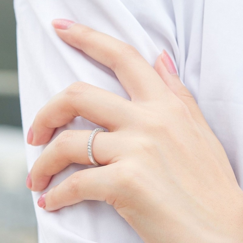 Nhẫn Đính Đá Thiết Kế Đơn Giản Độc Đáo Hợp Thời Trang