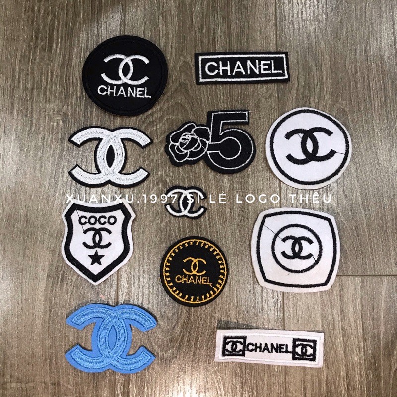 Sticker . Logo thêu Chanel nhiều mẫu