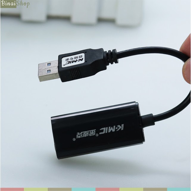 Sound card gắn ngoài nhỏ gọn cho máy tính K-Mic KM720 USB