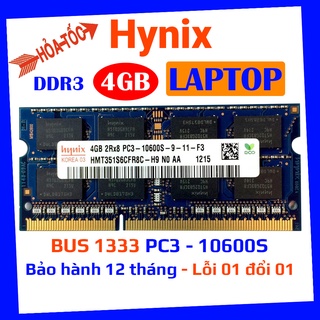 Mua ram máy tính laptop hynix ddr3 4gb bus 1333 pc3 10600s hàng chính hãng bảo hành 01 đổi 01 trong 12 tháng