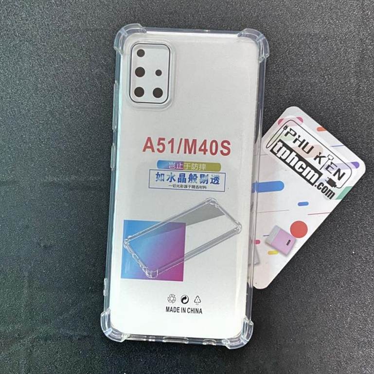 Ốp lưng Samsung A51 dẻo Trong suốt Chống sốc