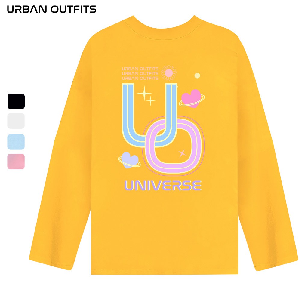 Áo Thun Tay Dài Nam Nữ Form Rộng URBAN OUTFITS In Trái Tim UO Universe TDO32 100 cotton 4 Chiều