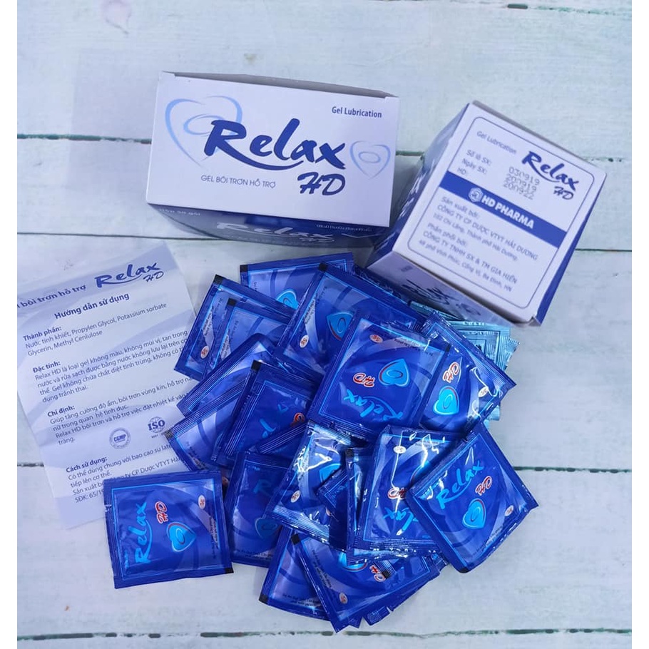 Gói gel bôi trơn Relax gốc nước tiệt trùng gói 5gram - Tiện lợi mang theo