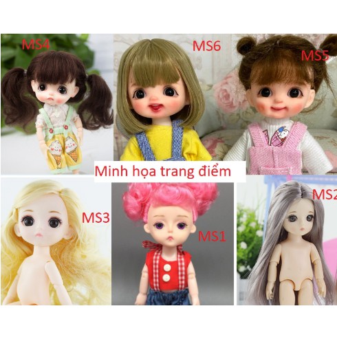 Đầu baboliy nhiều loại chưa trang điểm