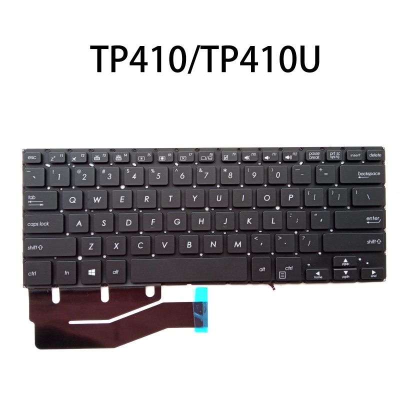 Bàn PhíM Laptop TiếNg Anh Cho TP410 TP410U TP410UA - MàU Đen