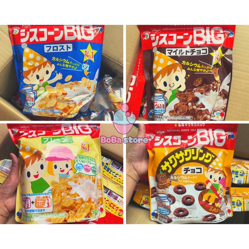 [HÀNG NHẬT NỘI ĐỊA] Ngũ cốc Nissin Big nội địa Nhật Bản - Ngũ cốc Nissin Big 3 hương vị