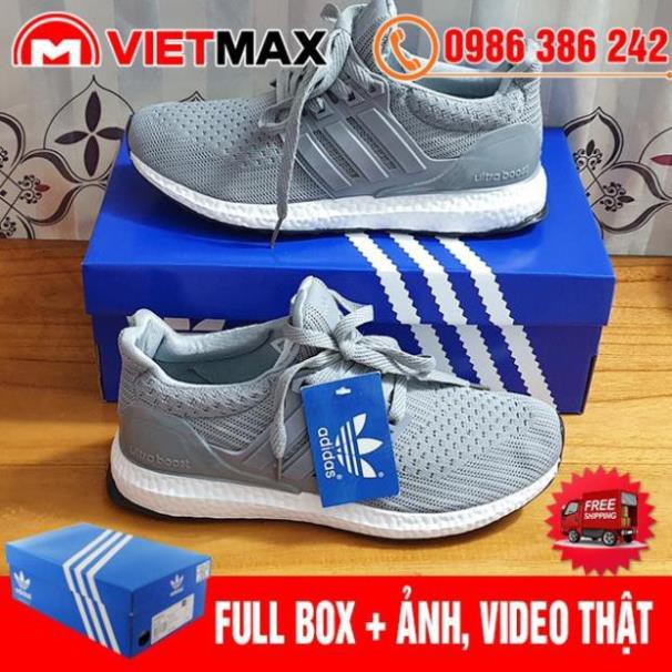 11.11 [FREESHIP - SẴN] 🎁 [FREE SHIP + BOX] Giày Thể Thao Ultra Boost 2.0 Xám Hàng Việt Nam Hàng Sẵn ! HOT ₁