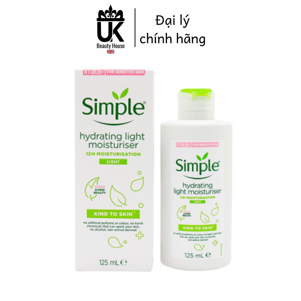 Sữa Dưỡng Da Simple Kind To Skin Hydrating Light Moisturiser 125ml