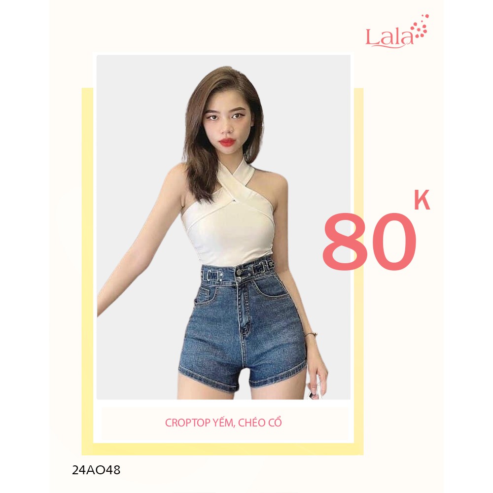 Áo Croptop yếm, chéo cổ