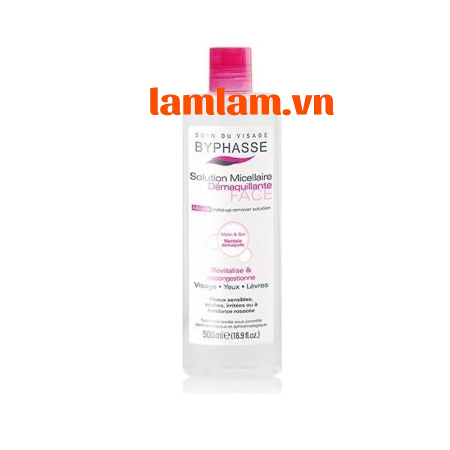 Nước Tẩy Trang Byphasse Solution Micellaire - 500ml Hồng