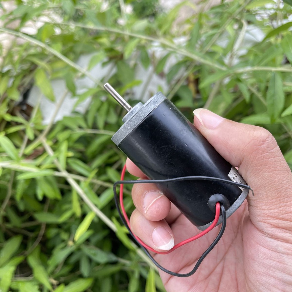 Động cơ DC 12-24v nam châm vĩnh cửu, vỏ thép chạy êm