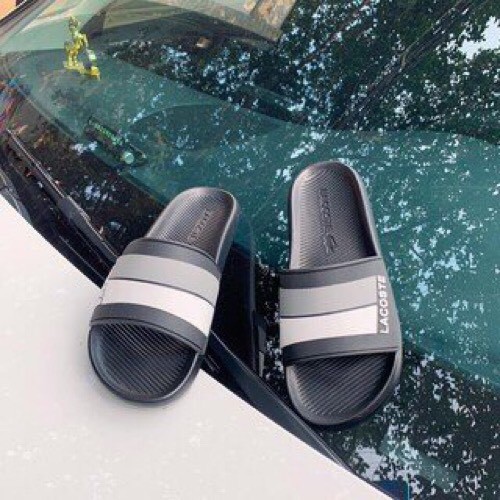 Dép Quai Ngang Cá Sấu Lacoste nam , dép lê lacoste nam 2021 Hàng Cao Cấp