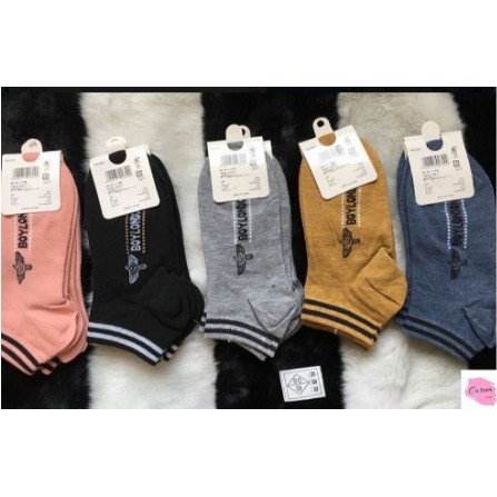 1 đôi tất nữ cổ ngắn cotton mã - BOY LONDON