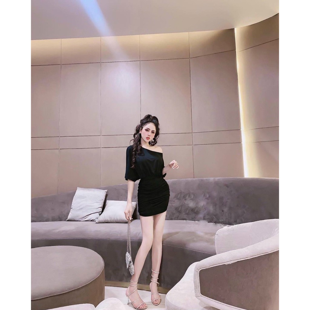 [MẪU MỚI] Đầm Body Lệch Vai Nhún Sườn Thun Borip Thích Hợp Mặc Đi Tiệc Đi Làm Đi Chơi Phù Hợp Với Mọi Phong Cách | BigBuy360 - bigbuy360.vn