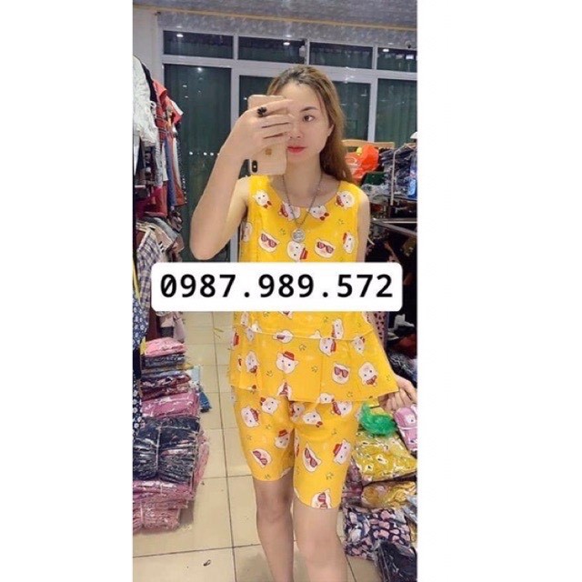Đồ Bộ Bầu Lanh Tầng họa tiết ngộ nghĩnh nhiều màu Hàng đẹp