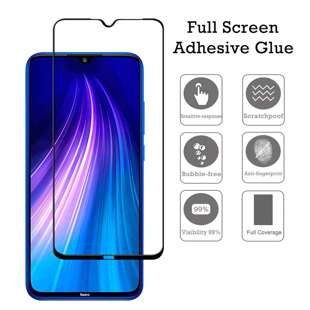 Miếng Dán Kính Cường Lực 9D Full Màn Hình Cho Redmi Note 8/ Note 8 Pro