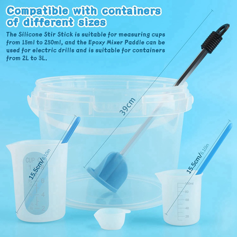Cốc Đo Lường Bằng Silicone Epoxy Resin 250 &amp; 100Ml