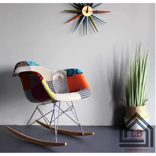 Ghế bập bênh vải thổ cẩm/ / Ghế thư giãn