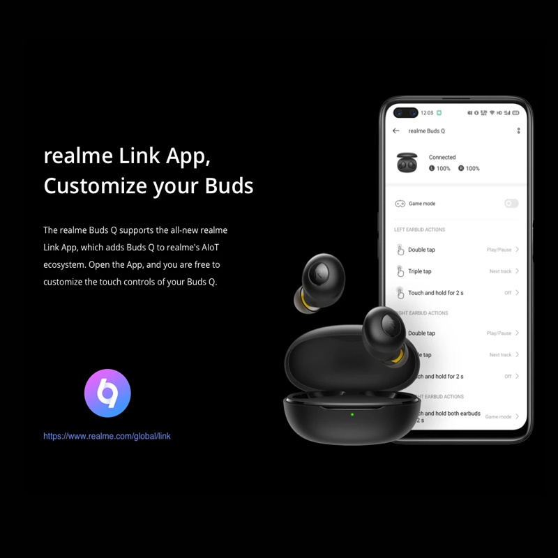 Tai Nghe Bluetooth 5.0 realme buds Q2 TWS Không Dây