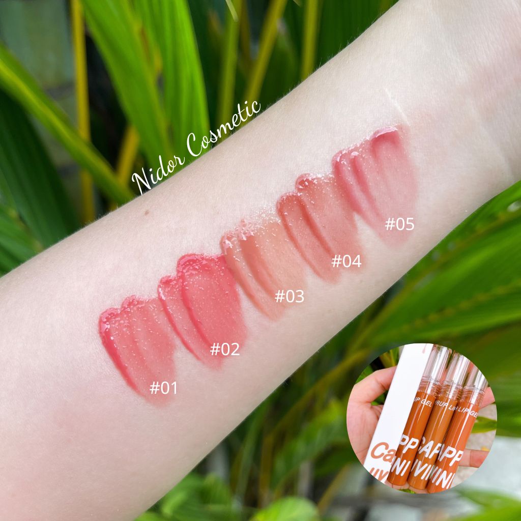 Son Bóng CAPPUVINI Dưỡng Ẩm Môi Mềm Mịn Chứa Vitamin Lên Màu Siêu Đẹp - Nội Địa Trung