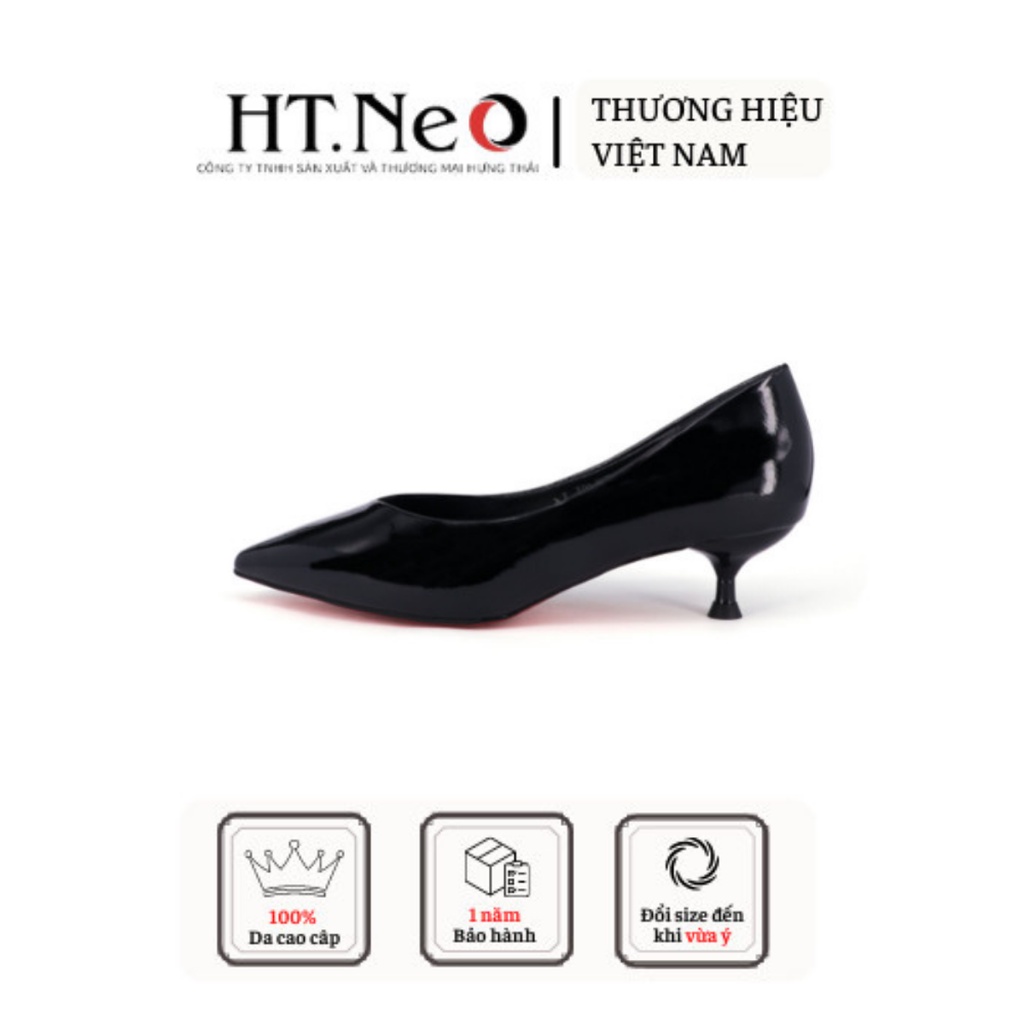 Giày cao gót mũi nhọn HT.NEO Thiết kế da bóng, đế cao 2cm, đường nét tinh tế CS231
