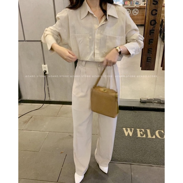 Quần tây suông 2 nút