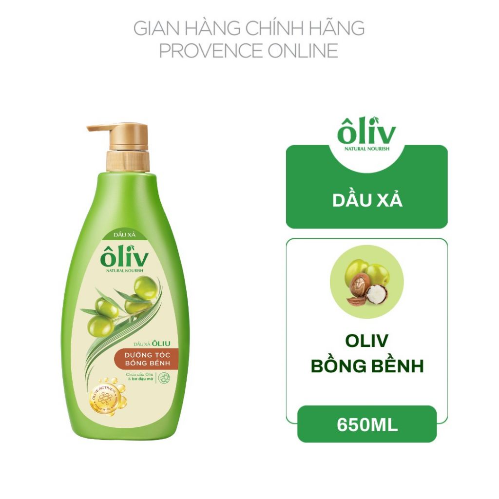Dầu Xả Ôliv Chắc Khỏe và Bồng Bềnh 650ml