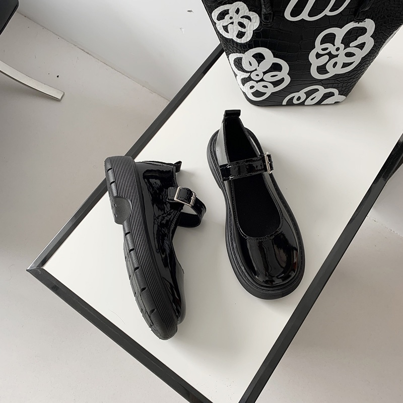 Giày da IELGY đế dày phong cách retro Nhật Bản thời trang cho nữ